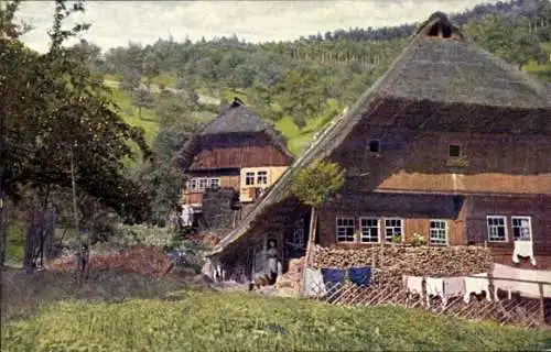 Ak Kirnbach Wolfach im Schwarzwald, Schwarzwaldhaus