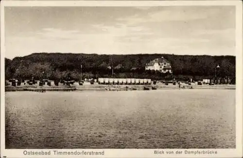 Ak Ostseebad Timmendorfer Strand, Ostseebad Timmendorferstrand, Blick von der Dampferbrücke