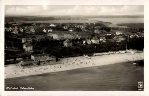 Ak Ostseebad Eckernförde, Fliegeraufnahme