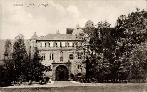 Ak Köthen Anhalt, Blick zum Schloss