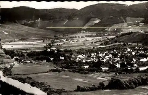Ak Mülheim an der Mosel, Ortspartie, Moselschleife, Burg Landshut