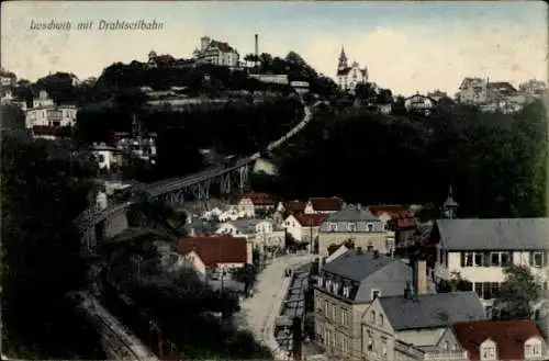 Ak Dresden Loschwitz, Drahtseilbahn