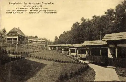 Ak Unterlengenhardt Bad Liebenzell im Schwarzwald, Liegehallen, Kurhaus Burghalde, Liebenzell, Ei