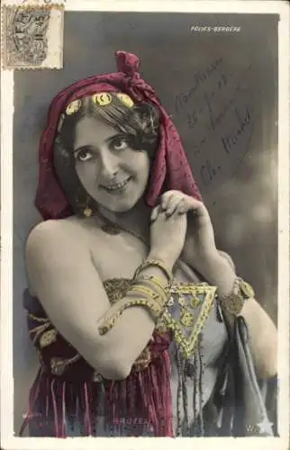 Ak Variete-Darstellerin, Bruzeau, Porträt