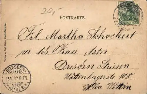 Passepartout Wappen Ak Bischofswerda in Sachsen, Neue Bürgerschule