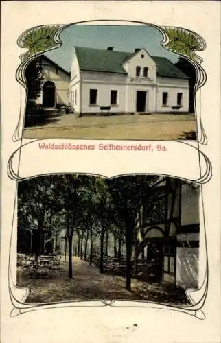 Jugendstil Ak Seifhennersdorf in Sachsen, Waldschlösschen, Garten