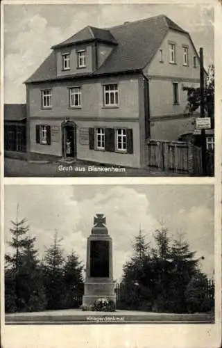 Ak Blankenheim im Harzvorland, Gasthof , Kriegerdenkmal