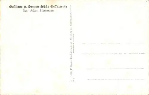 Ak Gössenreuth Himmelkron in Oberfranken, Gesamtansicht, Schule, Gasthof