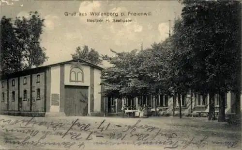 Ak Wielenberg Freienwill in Schleswig Holstein, Gasthof