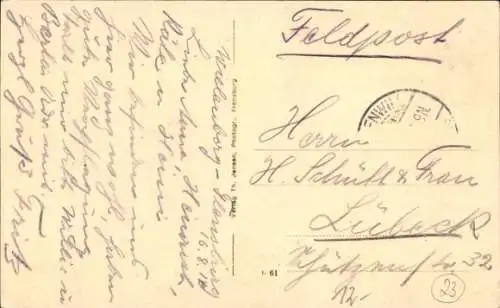 Ak Wielenberg Freienwill in Schleswig Holstein, Gasthof