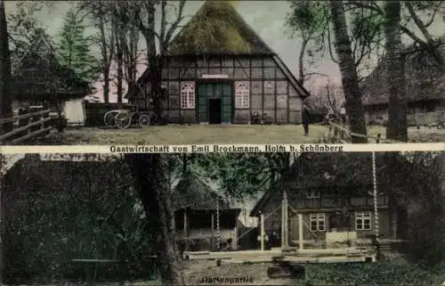 Ak Holm Ostseebad Schönberg in Holstein, Gastwirtschaft, Garten