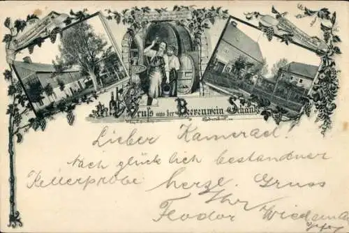 Ak Ebersdorf Löbau in Sachsen, Beerenweinschänke