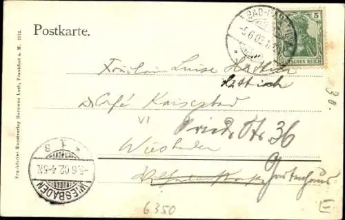 Litho Bad Nauheim in Hessen, Totalansicht