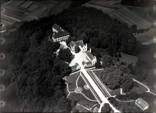 Ak Schorndorf in Württemberg, Das Bild zeigt eine Luftaufnahme von Schloss Schorndorf.