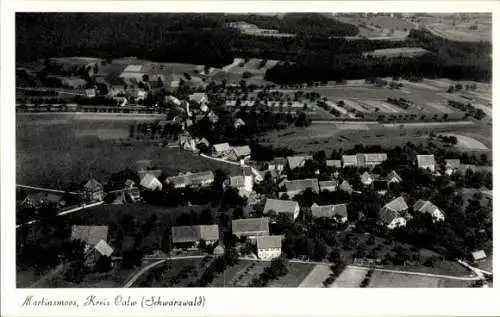 Ak Martinsmoos Neubulach im Schwarzwald, Fliegeraufnahme