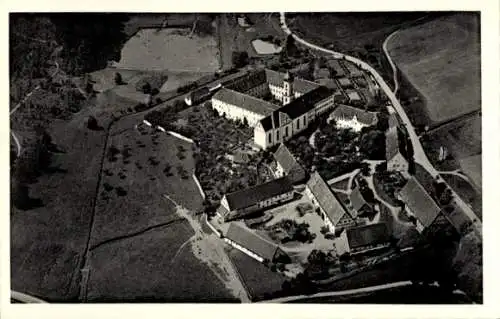 Ak Gessertshausen in Schwaben, Abtei Oberschönenfeld, Luftaufnahme