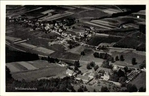 Ak Wollmetshofen Fischach in Schwaben, Luftaufnahme