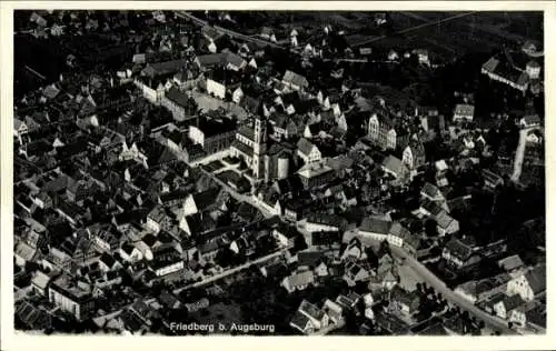 Ak Friedberg in Bayern, Fliegeraufnahme