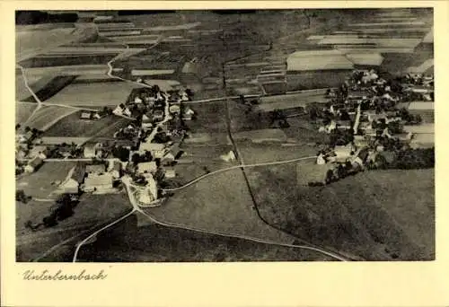 Ak Unterbernbach Kühbach in Schwaben, Fliegeraufnahme