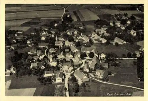 Ak Paunzhausen in Oberbayern, Fliegeraufnahme
