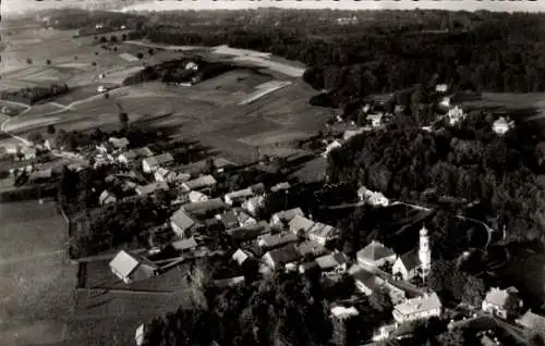 Ak Pöcking am Starnberger See Oberbayern, Luftaufnahme von  Starnbergersee, ländliche Umgebung, G