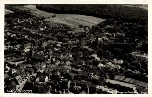 Ak Sulzbach im Saarland, Fliegeraufnahme