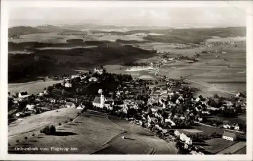 Ak Grünenbach im Allgäu Schwaben, Fliegeraufnahme
