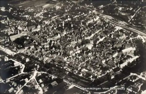 Ak Memmingen in Schwaben, Fliegeraufnahme