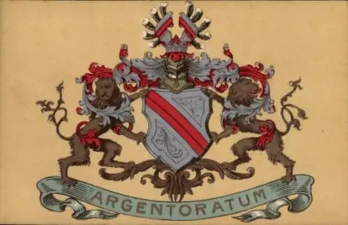 Wappen Ak Strasbourg Straßburg Elsass Bas Rhin, Les Armes de la Ville, Argentoratum