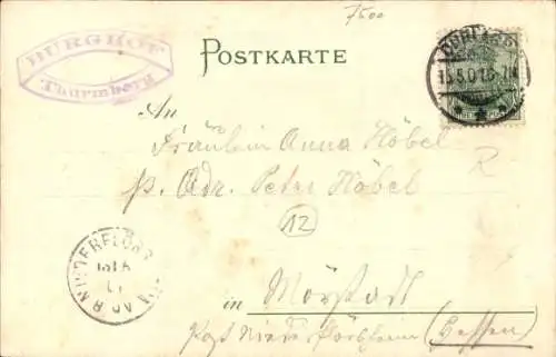 Präge Wappen Passepartout Ak Durlach Karlsruhe in Baden, Gesamtansicht