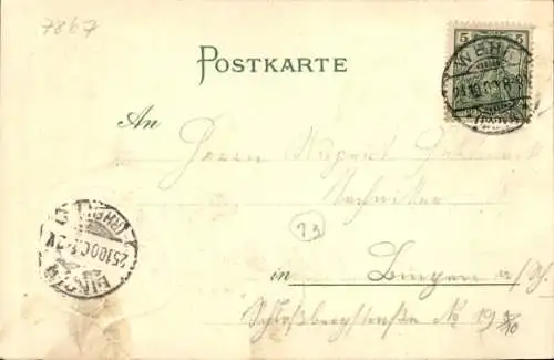 Präge Passepartout Wappen Ak Wehr in Baden, Gesamtansicht