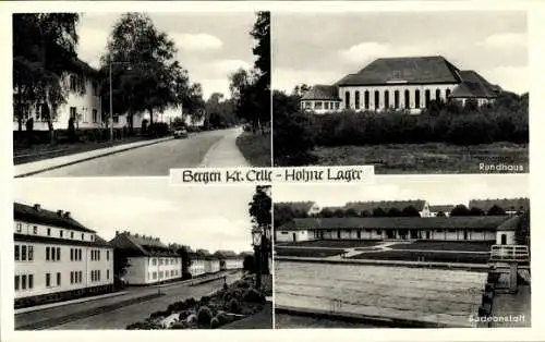 Ak Bergen in der Lüneburger Heide, NATO-Truppenübungsplatz, Badeanstalt, Rundhaus