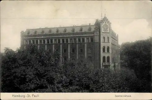Ak Hamburg Mitte St. Pauli, Seemannshaus,  Architektur, Baumansicht