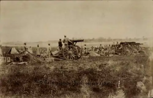 Foto Ak KuK-Armee, Mörser-Batterie, Soldaten
