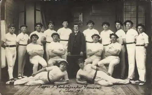 Foto Ak Schwäbisch Gmünd in Württemberg, Gauturnfest 1913, Turner, Gruppenfoto