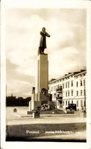 Ak Poznań Posen, Kosciuszki Denkmal