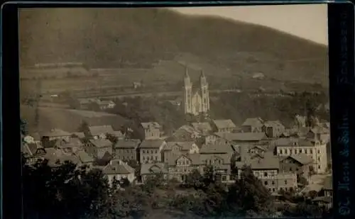 Kabinett Foto Sonneberg in Thüringen, Teilansicht mit Stadtkirche St. Peter