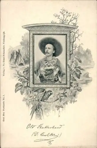 Ak Schriftsteller Karl May, Portrait