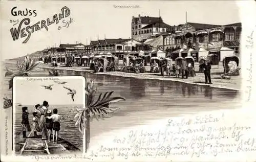 Litho Westerland auf Sylt, Strandpartie