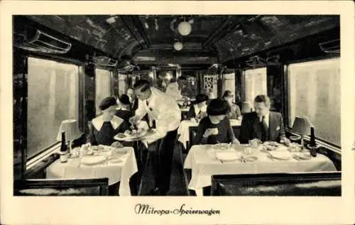 Ak Deutsche Eisenbahn, Mitropa Speisewagen