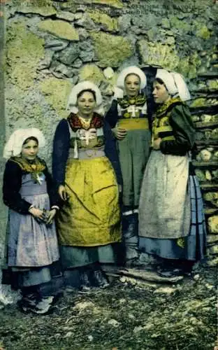Ak Costumes de Savoie, Frauen in französischer Tracht