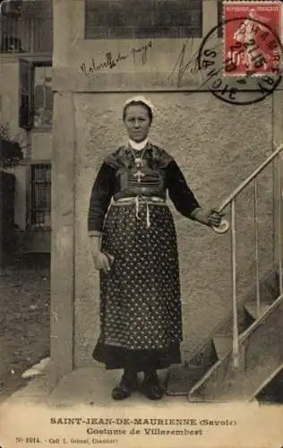 Ak Costumes de Savoie, Frau in französischer Tracht, Costume de Villarembert