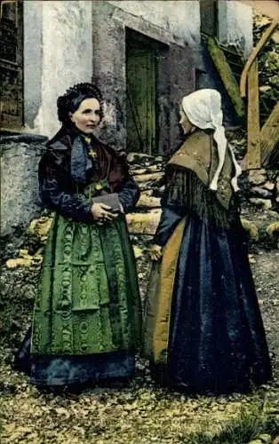 Ak Costumes de Savoie, Frauen in französischer Tracht