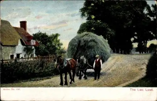 Ak Landwirtschaft, Die letzte Ladung, Heuernte