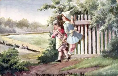 Ak Recognoscierungs-Patrouille, Kinder