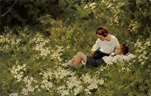 Künstler Ak Seeger, H., Deutsche Kunst, Feldblumen
