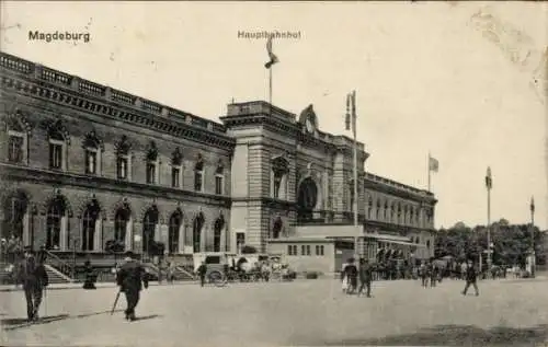 Ak Magdeburg an der Elbe, Hauptbahnhof