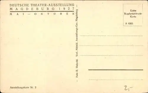Ak Magdeburg an der Elbe, Stadthalle, Vorderansicht