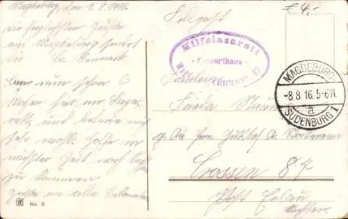 Ak Magdeburg in Sachsen Anhalt, Bahnhof, Straßenseite