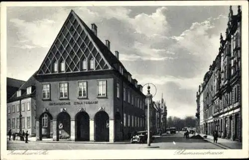 Ak Zwickau in Sachsen, Blick in die Schumannstraße, Sächsische Staatsbank